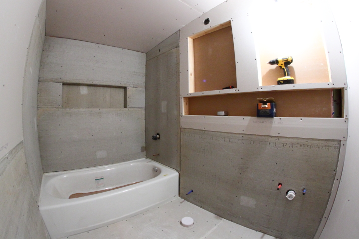 Drywall and Cement Board for the Downstairs Bathroom - Blog
